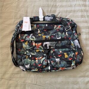 lug Zipliner Wildlife Black Messenger Bag